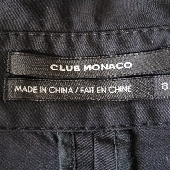 Club Monaco Belted Trench Dress I Size 8 I Black - Picture 7 of 8